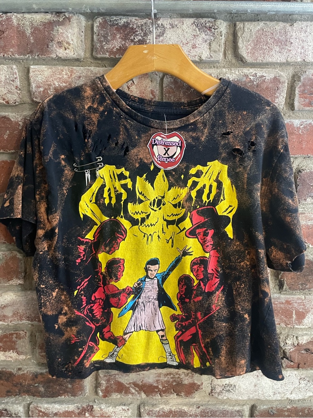 Stranger Things Distressed Crop Tee